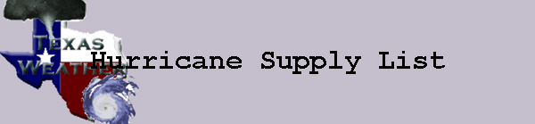 Hurricane Supply List